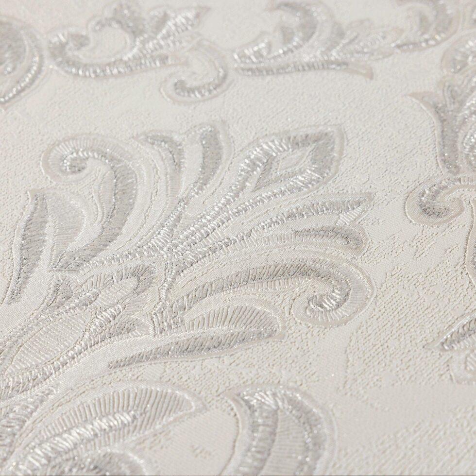 Rich Damask Design Wallpaper White Code 1405-1 - Image 5