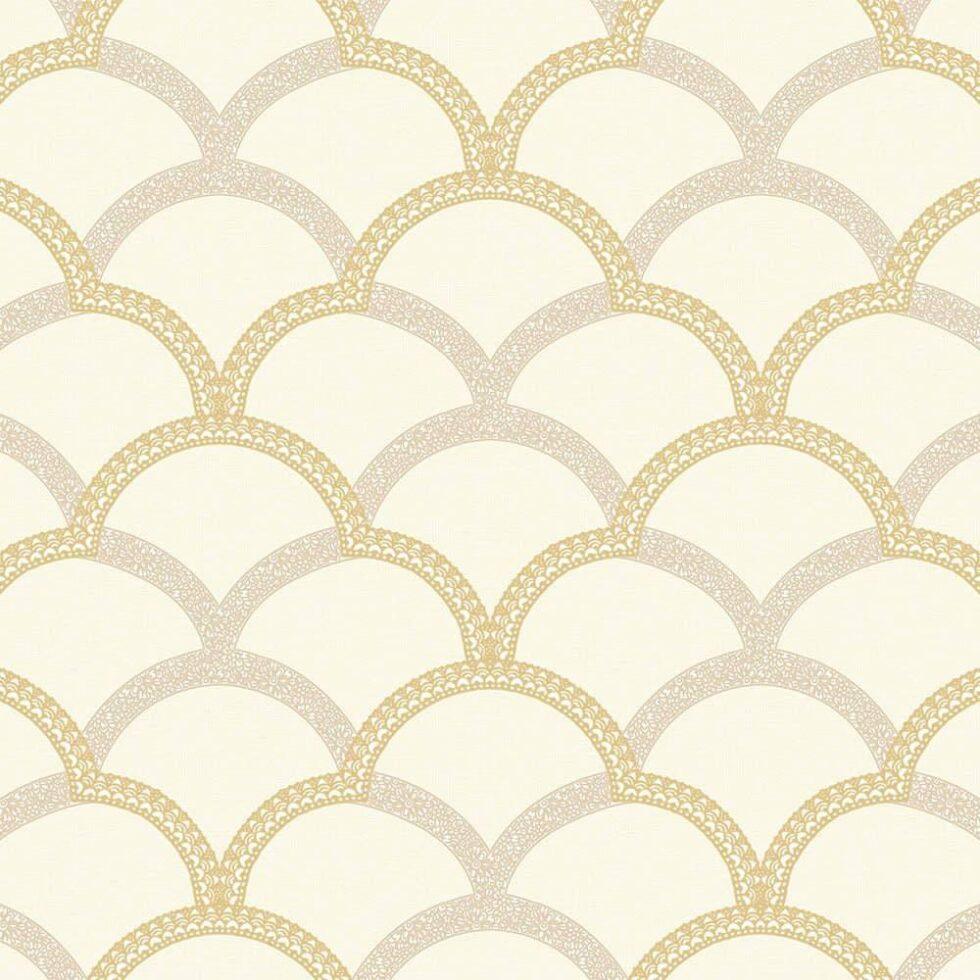 Simple waves ornament wallpaper Cream Code 7811-1 - Image 5