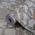 Damask Pattern Wallpaper Beige Dark Code 6802-4