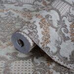Damask Pattern Wallpaper Beige Dark Code 6802-4