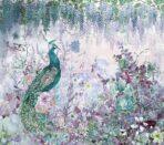 Colorful Peacock Design MURAL WALLPAPER, Available in Various Paper Texture, Code A300. It is Produced as 105 CM WIDE ROLL PANELS. - Image 4