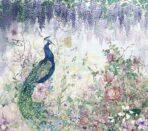 Colorful Peacock Design MURAL WALLPAPER, Available in Various Paper Texture, Code A300. It is Produced as 105 CM WIDE ROLL PANELS.