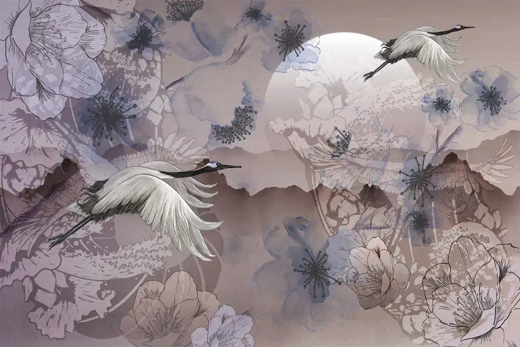 Modern Style Design, VINYL FABRIC TEXTILE Wall Mural in Different Texture, Code A304. It is produced as ONE PIECE WITHOUT JOINT.