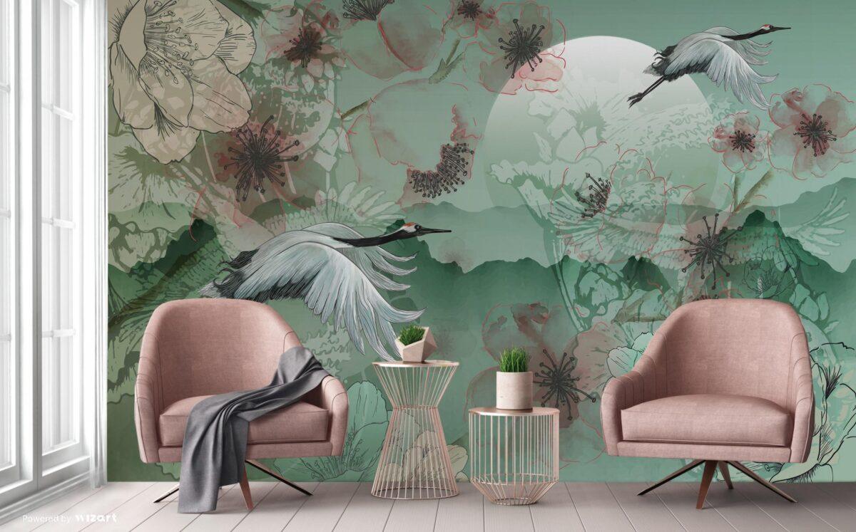 Modern Style Design, VINYL FABRIC TEXTILE Wall Mural in Different Texture, Code A304. It is produced as ONE PIECE WITHOUT JOINT. - Image 6