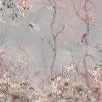 Flowers Pattern Design MURAL WALLPAPER, Available in Various Paper Texture, Code A305. It is Produced as 105 CM WIDE ROLL PANELS.