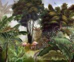 Flamingo Design Vinyl, VINYL FABRIC TEXTILE Wall Mural in Different Texture, Code A307. It is produced as ONE PIECE WITHOUT JOINT. - Image 2