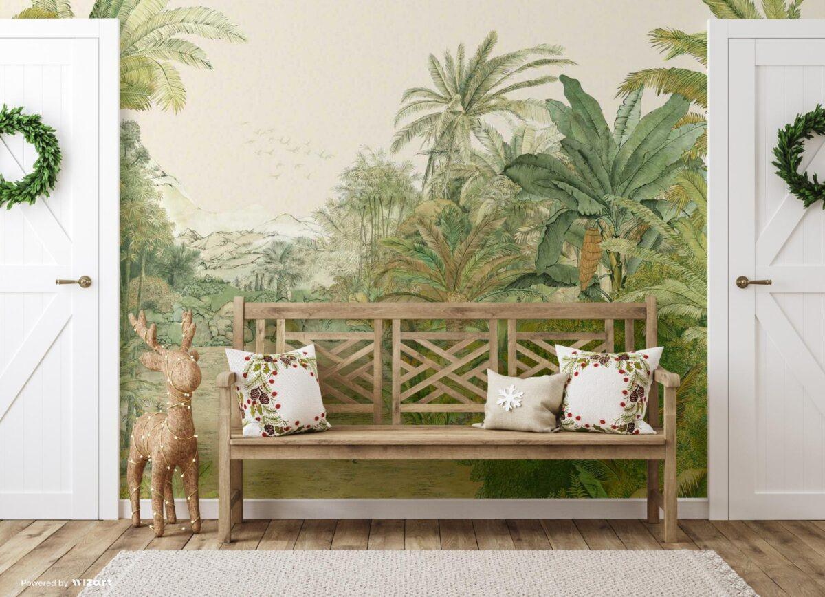 Amazon Forests Design, VINYL FABRIC TEXTILE Wall Mural in Different Texture, Code A308. It is produced as ONE PIECE WITHOUT JOINT. - Image 3