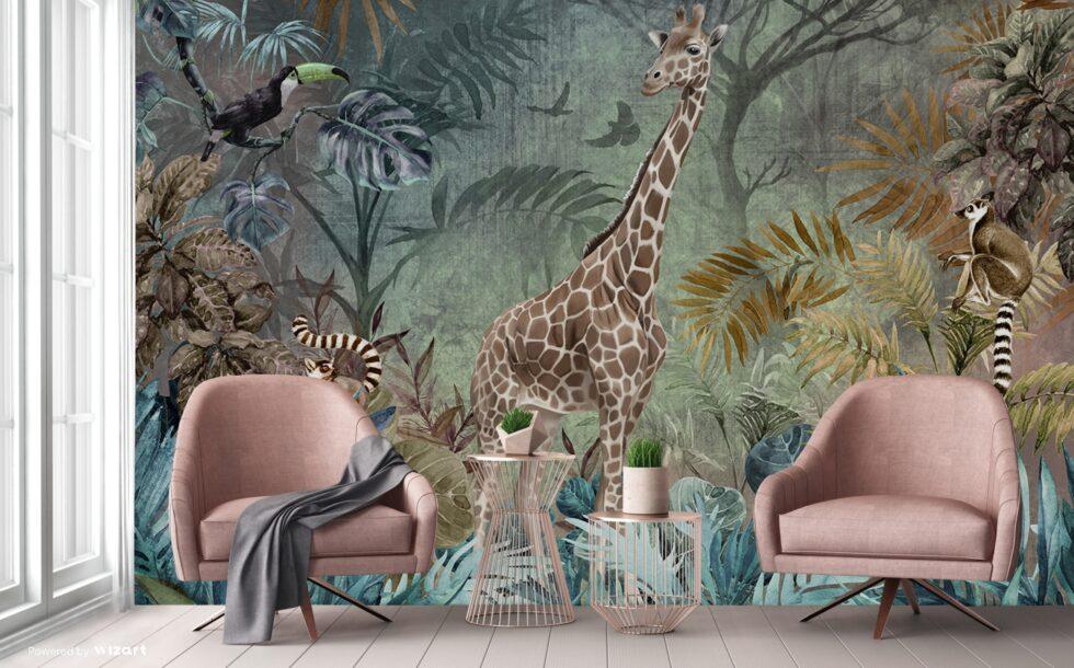 Giraffe Design Mural WALLPAPER in Different Texture - Code A312 - Image 5