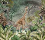 Giraffe Design MURAL WALLPAPER, Available in Various Paper Texture, Code A312. It is Produced as 105 CM WIDE ROLL PANELS. - Image 3