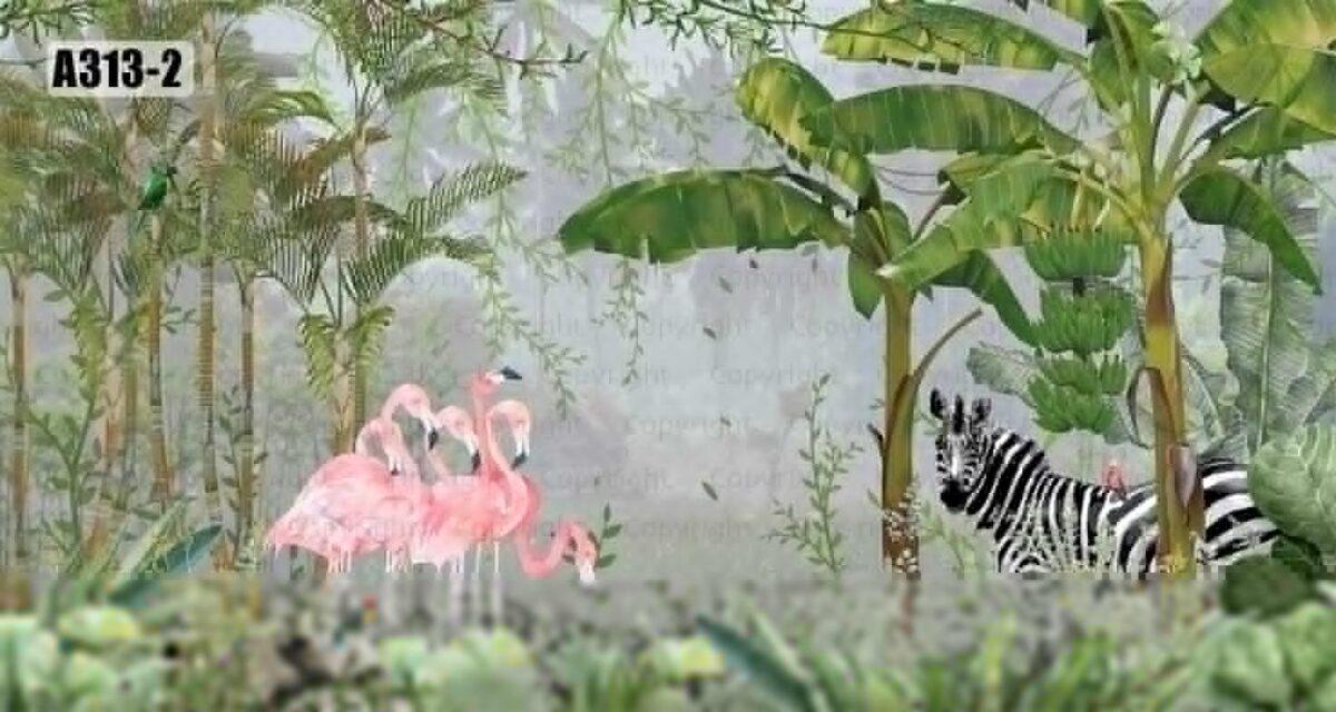 Zebra Patterned Design MURAL WALLPAPER, Available in Various Paper Texture, Code A313. It is Produced as 105 CM WIDE ROLL PANELS. - Image 3