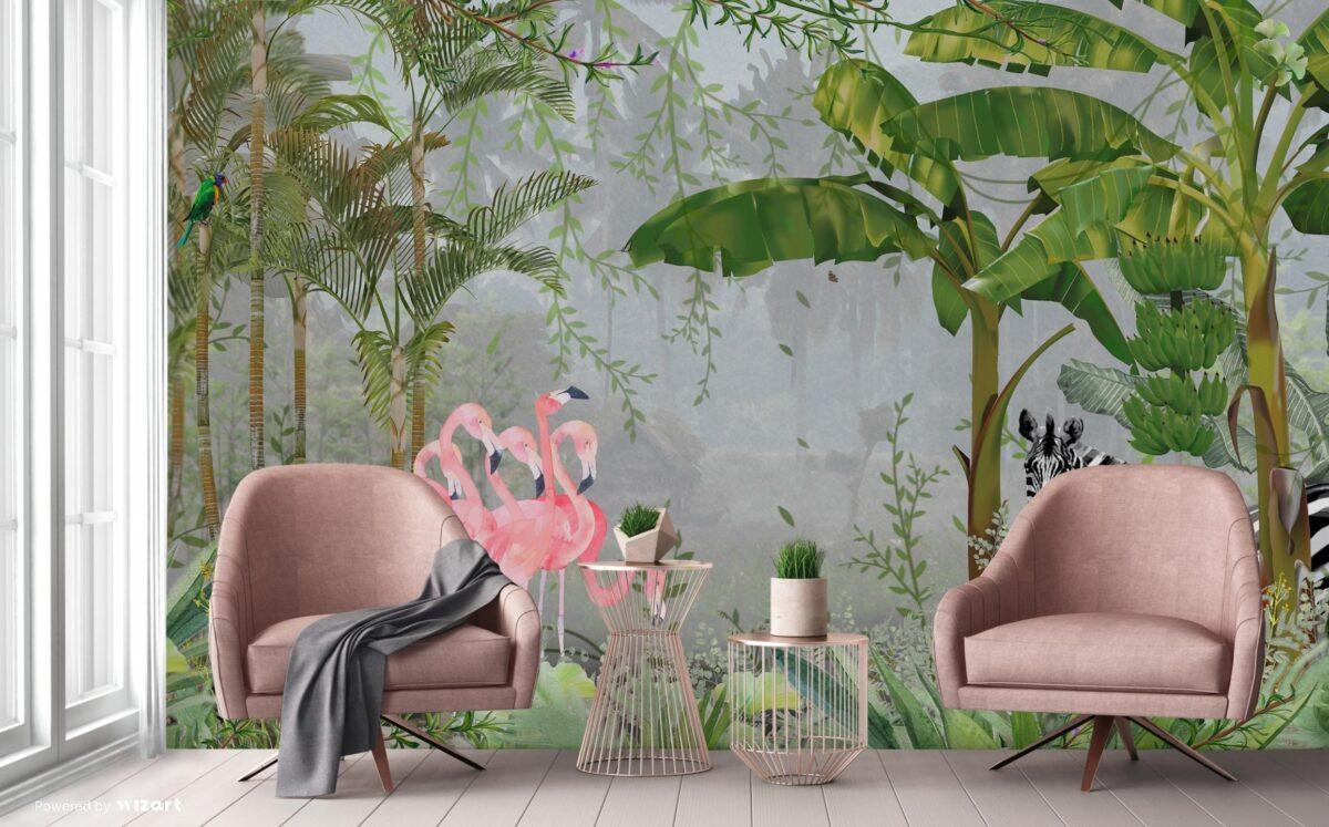Zebra Patterned Design MURAL WALLPAPER, Available in Various Paper Texture, Code A313. It is Produced as 105 CM WIDE ROLL PANELS. - Image 5