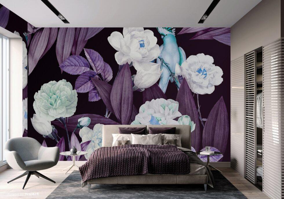 Flower Pattern Design Mural WALLPAPER in Different Texture - Code A316 - Image 5