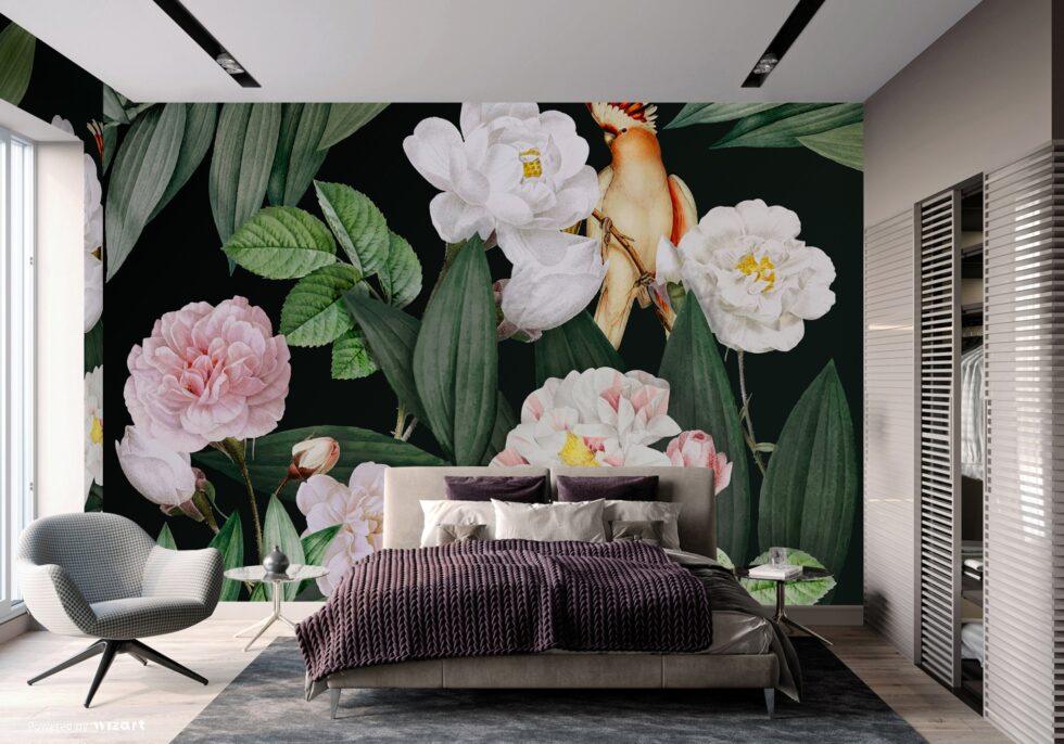 Flower Pattern Design Mural WALLPAPER in Different Texture - Code A316