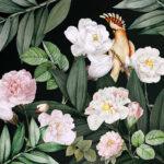 Flower Pattern Design, VINYL FABRIC TEXTILE Wall Mural in Different Texture, Code A316. It is produced as ONE PIECE WITHOUT JOINT.