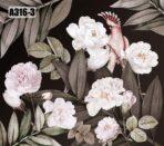 Flower Pattern Design MURAL WALLPAPER, Available in Various Paper Texture, Code A316. It is Produced as 105 CM WIDE ROLL PANELS. - Image 3