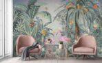 Flamingo Design, VINYL FABRIC TEXTILE Wall Mural in Different Texture, Code A319. It is produced as ONE PIECE WITHOUT JOINT. - Image 5