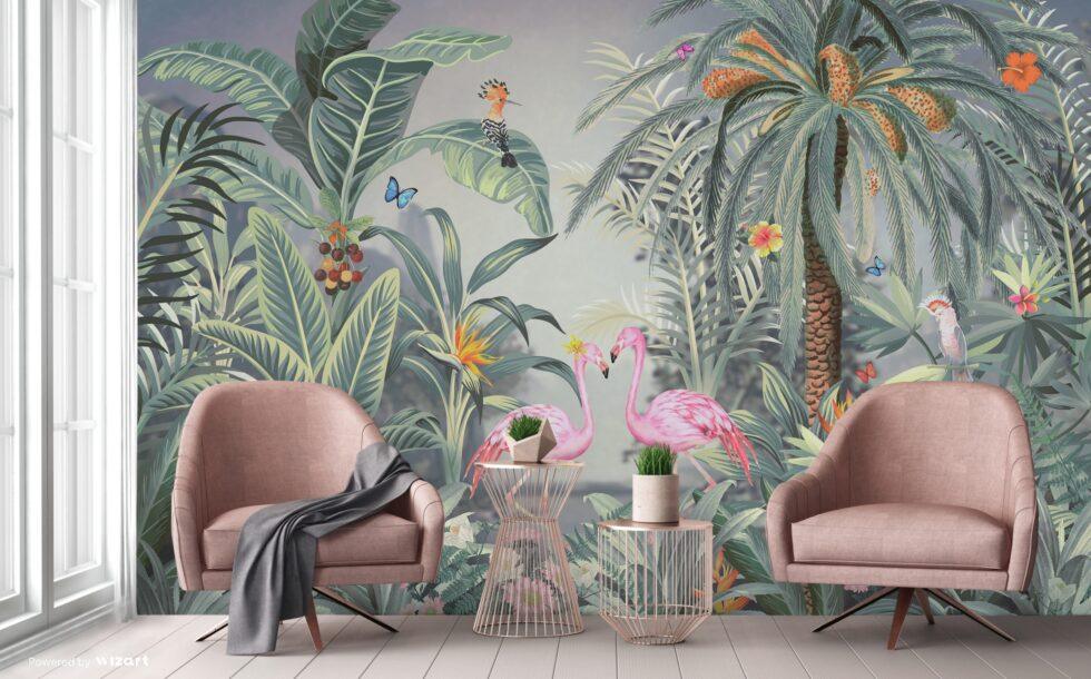 Flamingo Mural WALLPAPER in Different Texture - Code A319 - Image 7