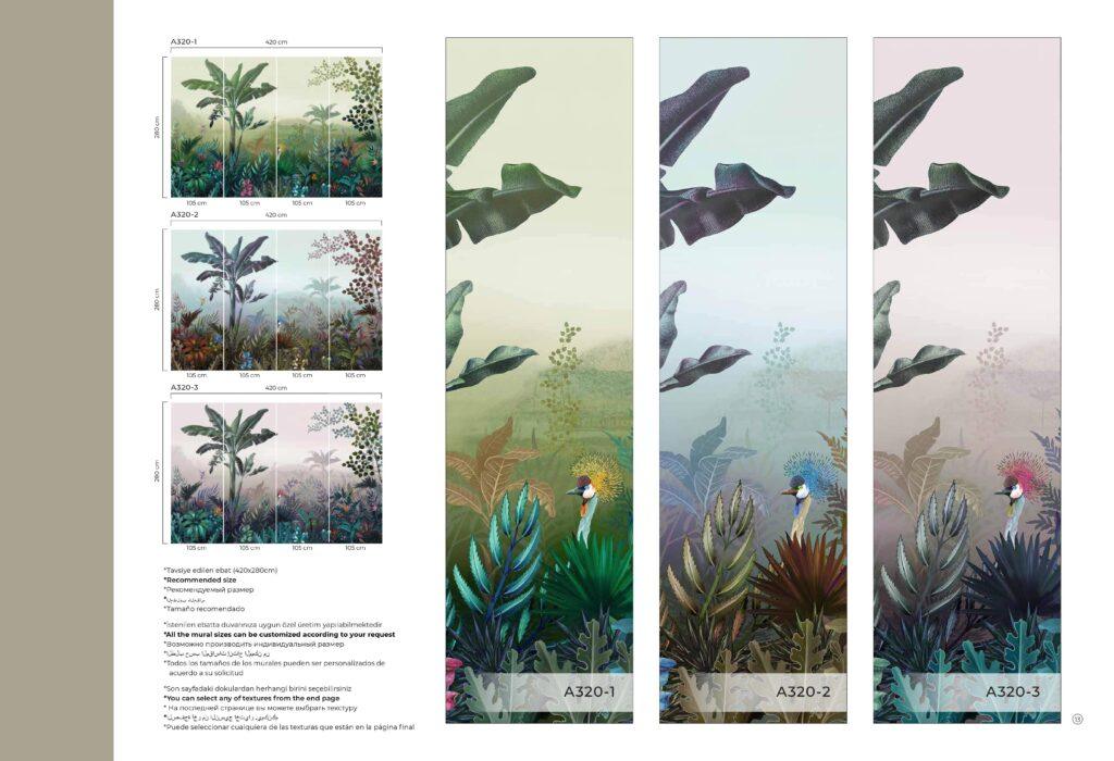 Attracting MURAL WALLPAPER, Available in Various Paper Texture, Code A320. It is Produced as 105 CM WIDE ROLL PANELS. - Image 7