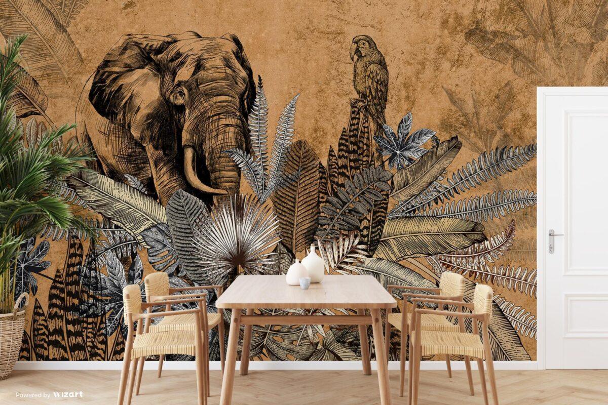 Amazon Poster with Original Design MURAL WALLPAPER, Available in Various Paper Texture, Code A321. It is Produced as 105 CM WIDE ROLL PANELS. - Image 7