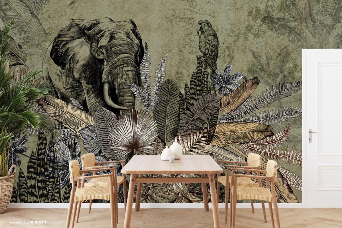 Amazon Poster with Original Design, VINYL FABRIC TEXTILE Wall Mural in Different Texture, Code A321. It is produced as ONE PIECE WITHOUT JOINT. - Image 5