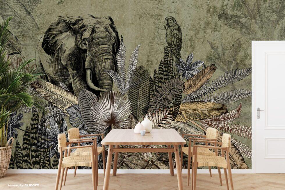 Amazon Poster with Original Design Mural WALLPAPER in Different Texture - Code A321