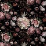 Flower Pattern Design MURAL WALLPAPER, Available in Various Paper Texture, Code A322. It is Produced as 105 CM WIDE ROLL PANELS.