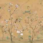 Spring Blossoms Design, VINYL FABRIC TEXTILE Wall Mural in Different Texture, Code A324. It is produced as ONE PIECE WITHOUT JOINT.