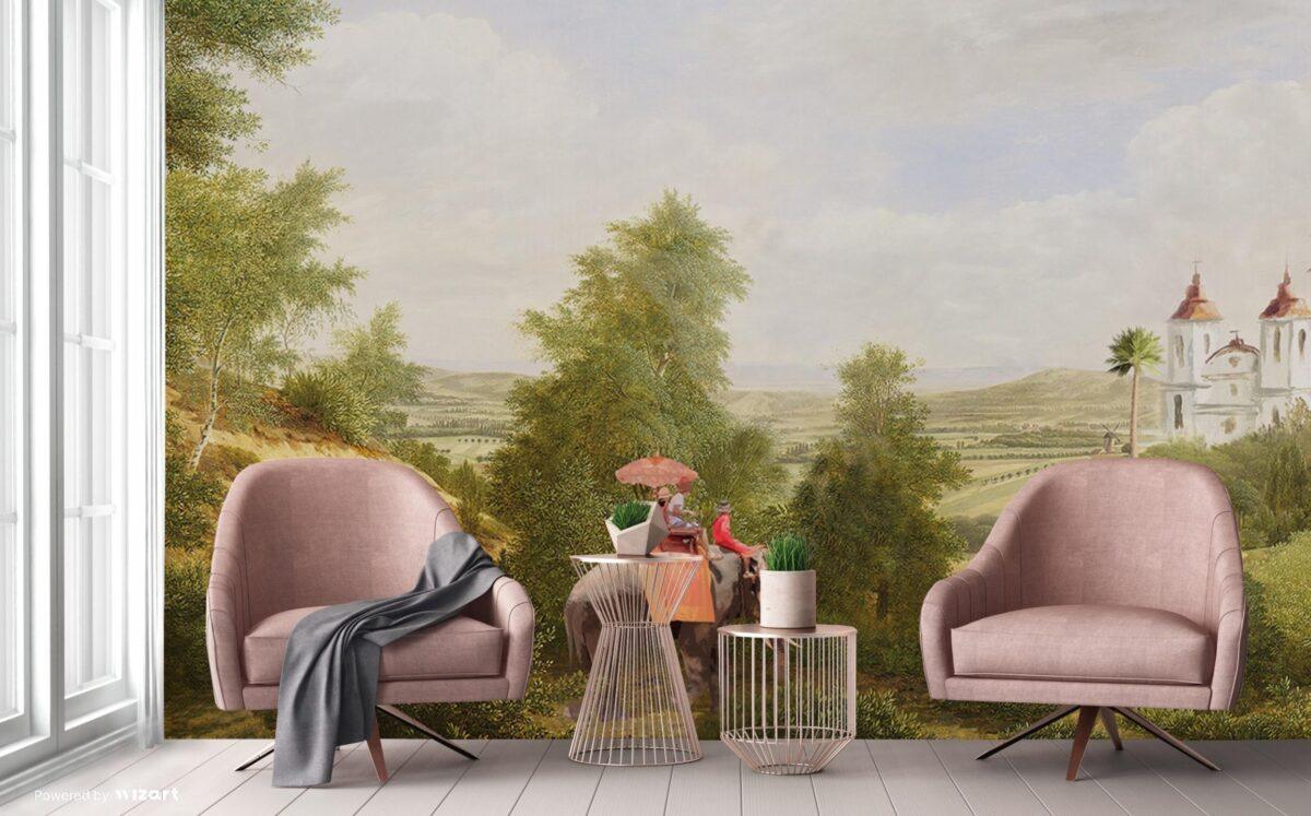 Forest Pattern Design Mural WALLPAPER, Available in Various Paper Texture, Code FJ301. It is Produced as 105 CM WIDE ROLL PANELS. - Image 4