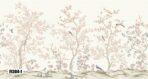 Flowers And Birds Design Mural WALLPAPER, Available in Various Paper Texture, Code FJ304. It is Produced as 105 CM WIDE ROLL PANELS. - Image 3