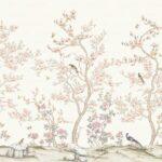 Flowers And Birds Design Mural WALLPAPER, Available in Various Paper Texture, Code FJ304. It is Produced as 105 CM WIDE ROLL PANELS.