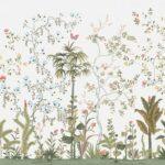Flowers Pattern Design Mural WALLPAPER, Available in Various Paper Texture, Code FJ305. It is Produced as 105 CM WIDE ROLL PANELS.