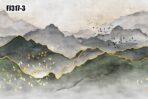 Mountains Design, VINYL FABRIC TEXTILE Wall Mural in Different Texture, Code FJ317. It is produced as ONE PIECE WITHOUT JOINT.                       without joint. - Image 4