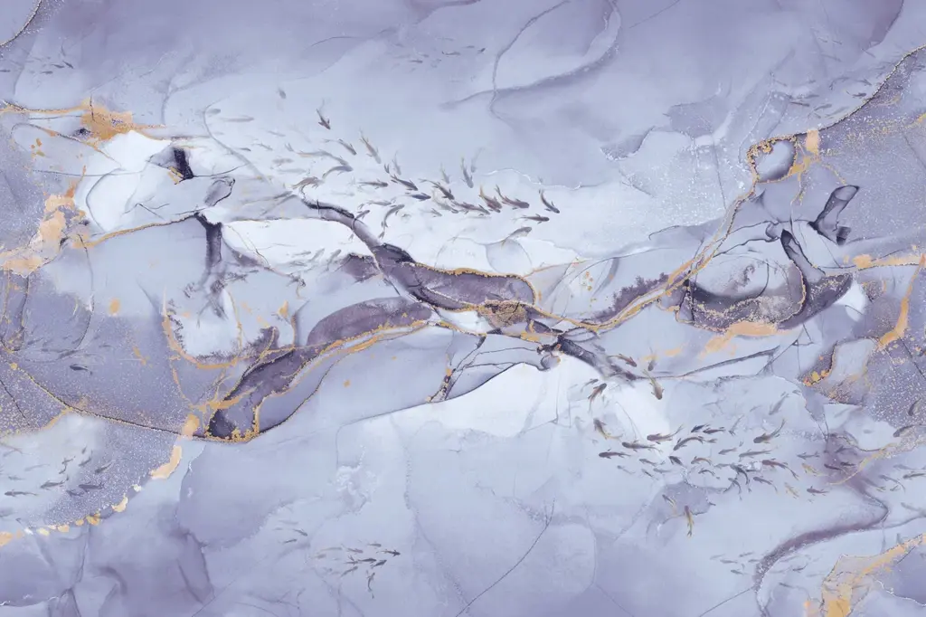 Flock Of Fish Design Mural WALLPAPER, Available in Various Paper Texture, Code FJ320. 105 CM WIDE ROLL PANELS. - Image 4