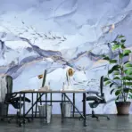 Flock Of Fish Design Mural WALLPAPER, Available in Various Paper Texture, Code FJ320. 105 CM WIDE ROLL PANELS. - Image 2