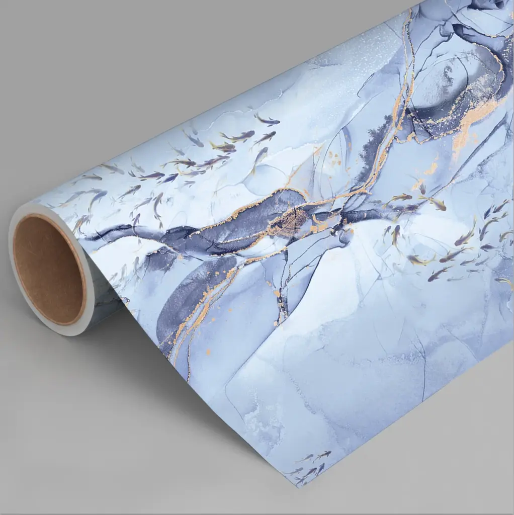 Flock Of Fish Design Mural WALLPAPER, Available in Various Paper Texture, Code FJ320. 105 CM WIDE ROLL PANELS. - Image 9