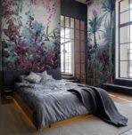 Squirrel and Parrot Design, VINYL FABRIC TEXTILE Wall Mural in Different Texture, Code A315. It is produced as ONE PIECE WITHOUT JOINT. - Image 6