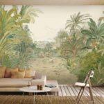 Amazon Forests Design, VINYL FABRIC TEXTILE Wall Mural in Different Texture, Code A308. It is produced as ONE PIECE WITHOUT JOINT.