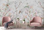 Spring Blossoms Design, VINYL FABRIC TEXTILE Wall Mural in Different Texture, Code A324. It is produced as ONE PIECE WITHOUT JOINT. - Image 6