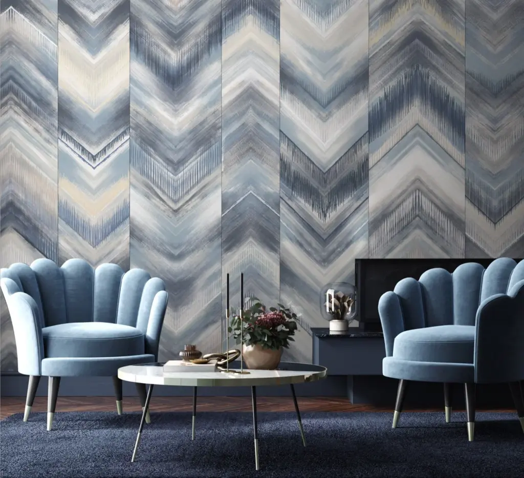 Geometric Design Pattern Mural WALLPAPER, Available in various Paper Texture,  Code FJ313. It is Produced as 105 CM Wide Roll Panels. - Image 9