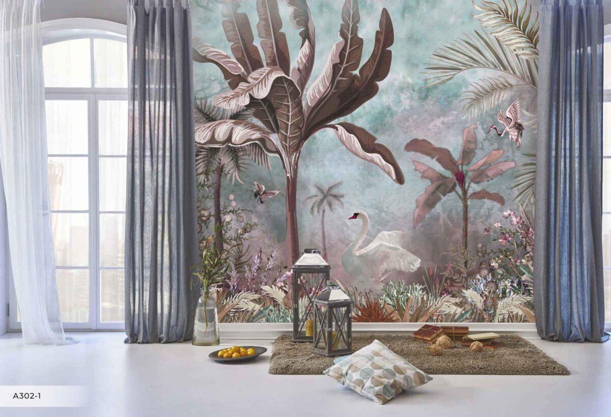 Modern And Stylish Design MURAL WALLPAPER, Available in Various Paper Texture, Code A302. It is Produced as 105 CM WIDE ROLL PANELS. - Image 6