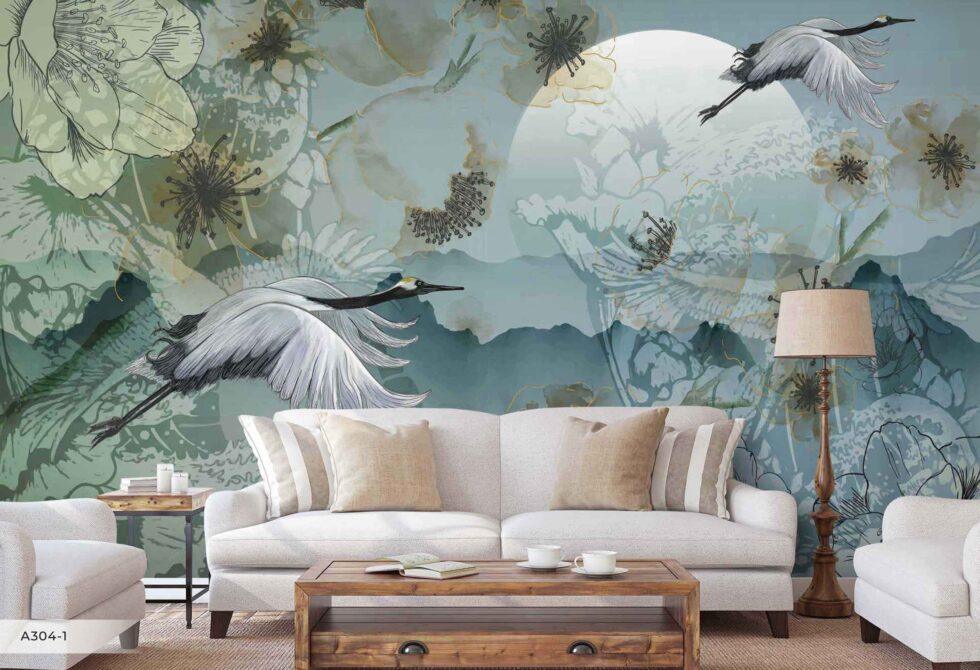 Modern Style Design Vinyl, FABRIC BACK Wall Mural in Different Texture - Code A304 - Image 5