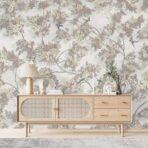 Green Leaf Design MURAL WALLPAPER, Available in Various Paper Texture, Code SE300. It is Produced as 105 CM WIDE ROLL PANELS. - Image 6
