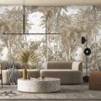 Jungle Design, VINYL FABRIC TEXTILE Wall Mural in Different Texture, Code SE301. It is produced as ONE PIECE WITHOUT JOINT. - Image 5