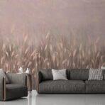Pampas Flower Design, VINYL FABRIC TEXTILE Wall Mural in Different Texture, Code SE302. It is produced as ONE PIECE WITHOUT JOINT. - Image 6