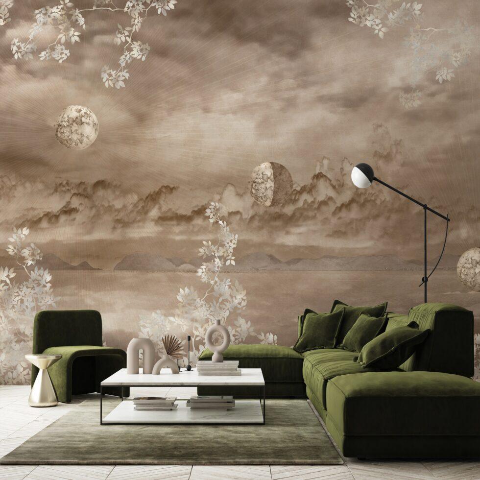 Galaxy Design Embossed Vinyl, Fabric Back Wall Mural in Different Texture - Code SE303 - Image 5