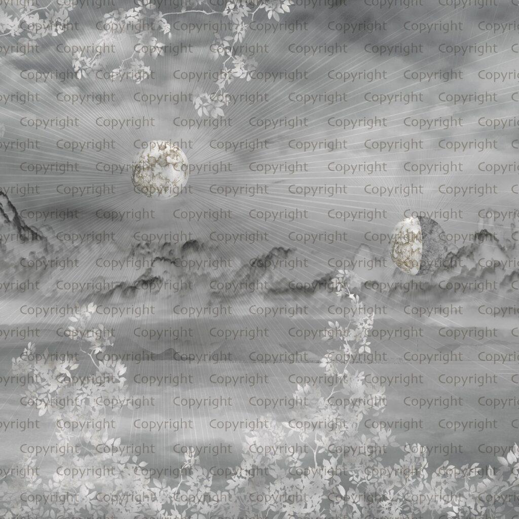 Galaxy Design MURAL WALLPAPER, Available in Various Paper Texture, Code SE303. It is Produced as 105 CM WIDE ROLL PANELS. - Image 3