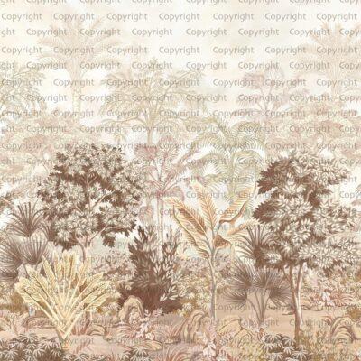 Colorful Jungle, VINYL FABRIC TEXTILE Wall Mural in Different Texture, Code SE304. It is produced as ONE PIECE WITHOUT JOINT.