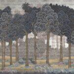 Tropical Design, VINYL FABRIC TEXTILE Wall Mural in Different Texture, Code SE306. It is produced as ONE PIECE WITHOUT JOINT.