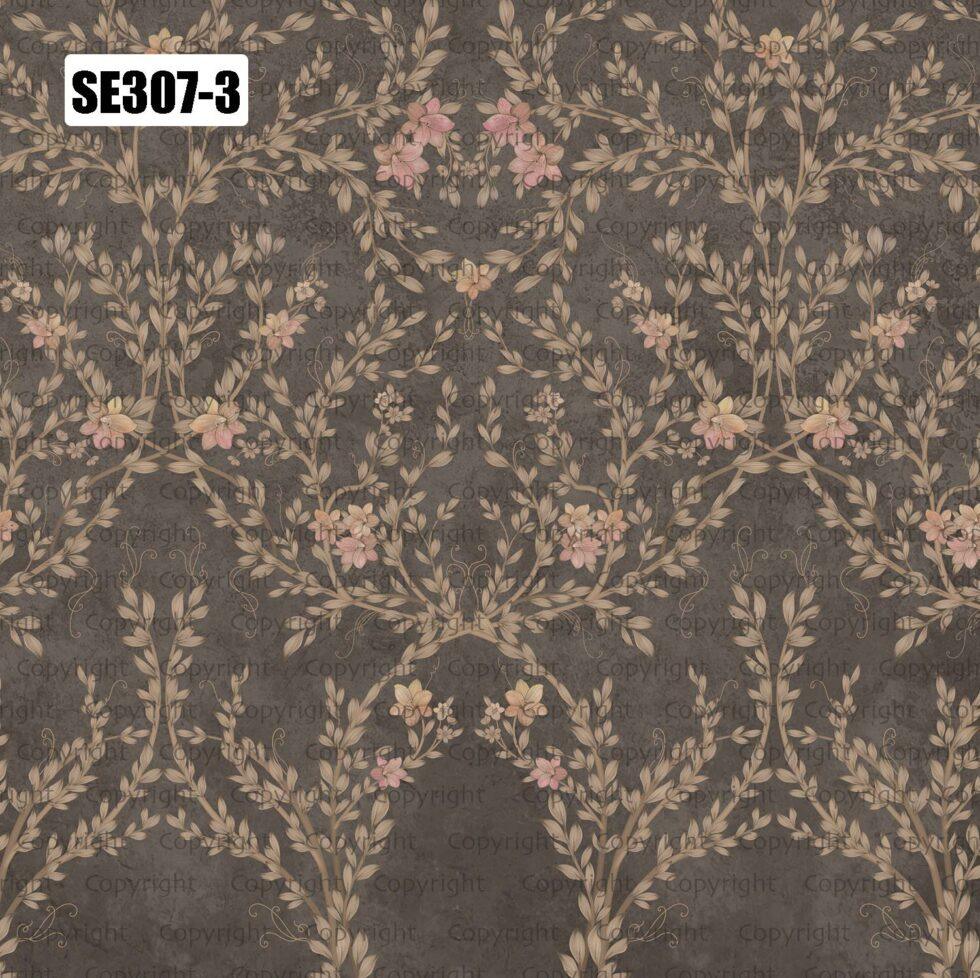 Floral and Leaf Design Mural WALLPAPER in Different Texture Code SE307 - Image 4