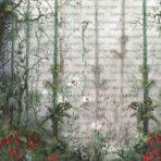 Tropical Nature Design, VINYL FABRIC TEXTILE Wall Mural in Different Texture, Code SE308. It is produced as ONE PIECE WITHOUT JOINT.